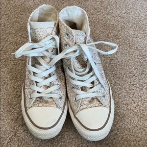 Converse All Star High Tops RoseGold Aztec Pattern